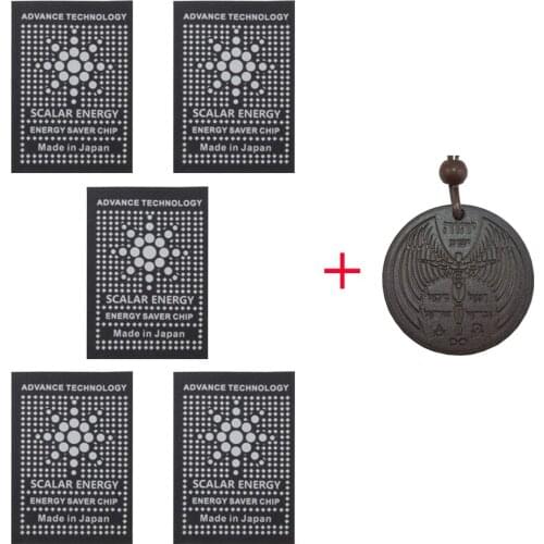 5pcs Anti Radiation Sticker Shield For Phone/ Ipad with 1pcs Healing Health High Energy Pandent Free Shipping