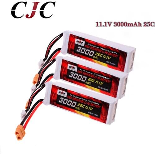 3PCS Upgrade Lipo Battery 11.1V 3000mah 25C XT60 Plug for DJI Phantom 1 FC40 DJI Flame Wheel F450 F550 FPV RC Quadcopter