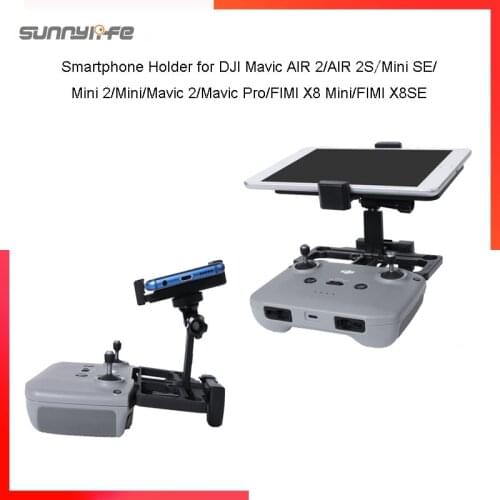 Sunnylife For DJI Mini SE/Air 2S/Mavic 2 Remote Controller Smartphone Holder Tablet Mount with Neck Strap Adjustable Angle