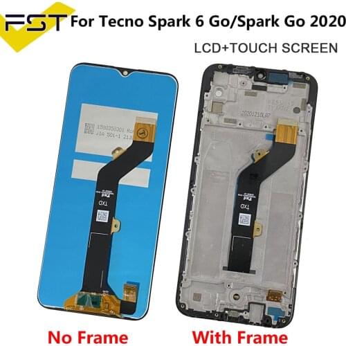 6.52" Display For Tecno Spark 6 GO KE5J KE5K LCD Display Touch Screen Digitizer Assembly Spark GO 2020 LCD KE5 KE5S Repair Parts