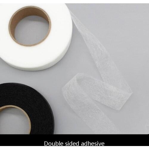 70yards White/black Double Faced Adhesive Non-woven Patchwork Interlinings Fusible Fabric Tape DIY Garment Accessories