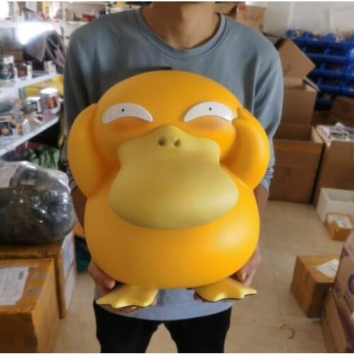Big Size 43cm 1:1 pokemon Psyduck with box Statue Action Figure Toys