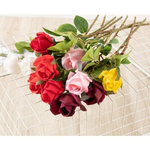 PU rose artificial flowers real touch lover roses quality bouquet for mother girls gifts romantic birthday wedding decoration