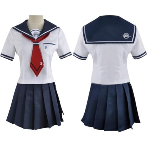 Absolute Despair Girl Another Episode Naegi Komaru Danganronpa Cosplay Costume Adult Women Sailor Suit Skirt Red Tie Halloween