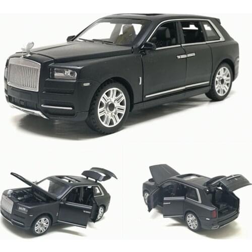 1:32 Scale Rolls Royce Cullinan Alloy Diecast Metal Car Model Sound Light Pull Back SUV 7 Doors Can Be Opened For Kids Toys