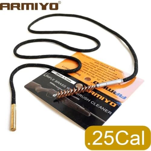 Armiyo Brush .25Cal 6.5mm Gun Bore Cleaner Airsoft Barrel Cleaning Kit Tactical Shooting Accessories Screw Thread Size 8-32