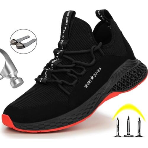 Anti-skid Safety Shoes Men Work Boots With Steel Toe Shoes Work Sneakers Puncture-proof Footwear Safety Boots Men Security Shoes