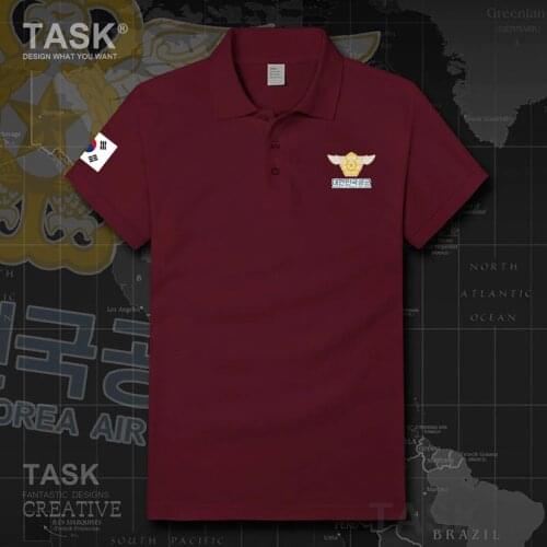 New 2020 High Quality POLO Shirt Men Turn-down Collar Short sleeve Tees military air force South Korea KOR casual fashion tops