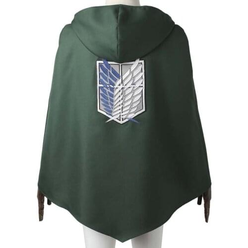 Attack on Titan Scout Legion Cape Cosplay Costume Adult Clothings Halloween Green Cloak Accessories