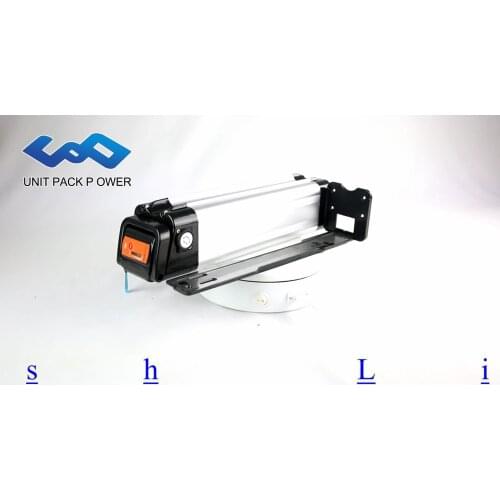 Silver fish style rechargeable ebike battery 24v 10ah li-ion pack with charger