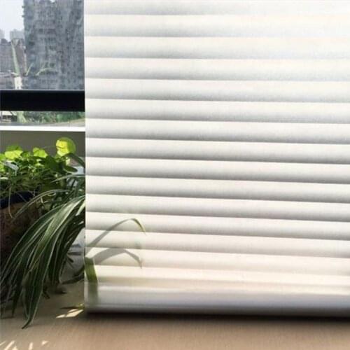 Self-adhesive Window Film Office Home Decor Frosted Opaque Stripe Glass Film Privacy Protector Imitation Blinds Glass Stickers