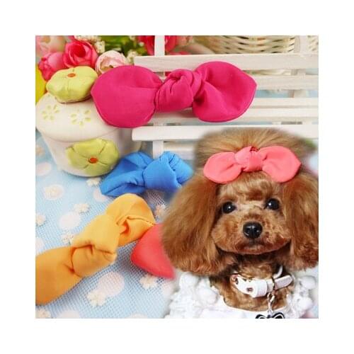Pet hair clips pet tire Bowknot is made-to-order dog hairpins Teddy hairpin 50pcs