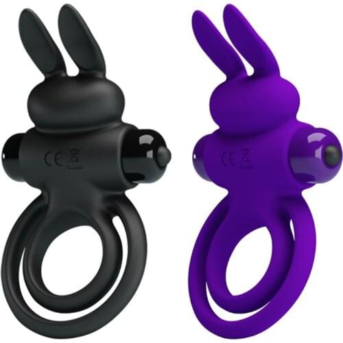 Silicone Vibrating Dual Cock Rings Male Enhancing Penis Ring & Clitoral G-Spot Vibrators Vibes Stimulators Sex Toys for Men, Wom