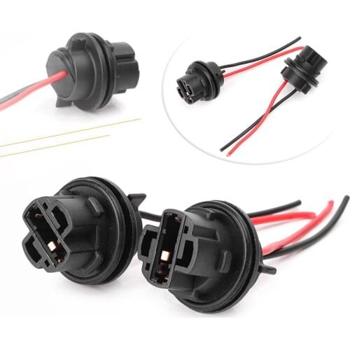 2PCS Universal Auto Car 7440 992 T20 Adapter Wiring Harness Socket for Headlamp Fog Lamp
