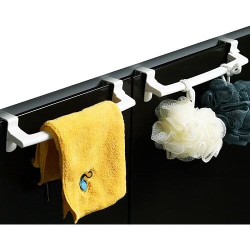 Towel Rack Multifunction Cupboard Cabinet Door Back Towel Holder Bathroom Wall Hook Kitchen Organaizer Paper Towel Holder