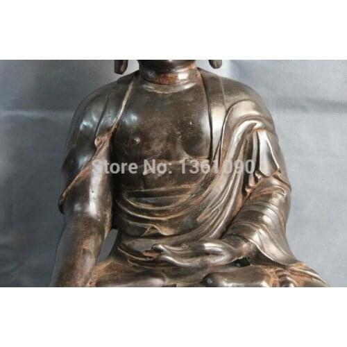Xd 001002 20 Tibet Buddhism Temple Copper Bronze Rulai Amitabha Sakyamuni Buddha statu