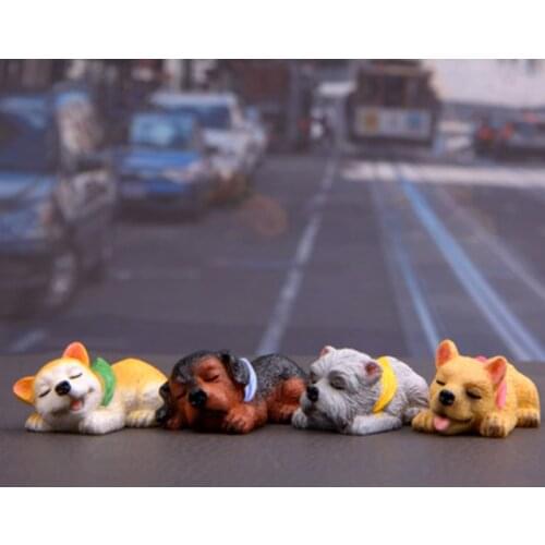 ZOCDOU 1 Piece Sleepless Series Dog Puppy Small Statue Little Figurine Crafts Figure Ornament Miniatures