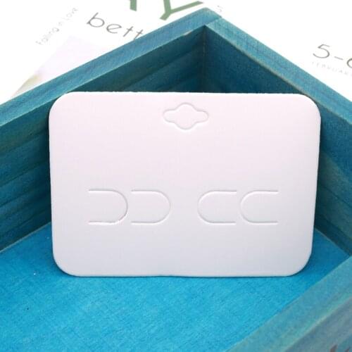 100PCS/Lot Blank Simple white Paper Hairpin Cards Display Packaging Label Cards Rubber Band Headband Jewelry Cards 6*8cm