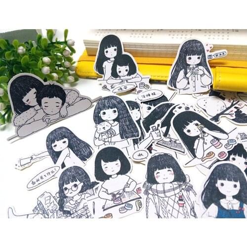 19PCS girl Stickers Crafts And Scrapbooking stickers kids toys book Decorative sticker DIY Stationery