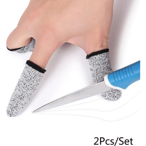 2Pcs/set Anti-Cut Finger Cover Finger Protector Sleeve Cover Finger Peel Fingertip Gloves Picking Finger Cover Kitchen Tools New
