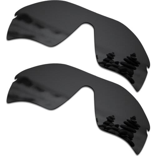 SmartVLT 2 Pieces Polarized Sunglasses Replacement Lenses for Oakley Radar Path Stealth Black and Stealth Black