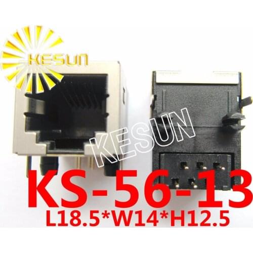 FREE SHIPPING 20PCS x RJ11 56 Half Shield type 6P6C PCB Right Angle Phone Modular Jack Female Telephone Socket LAN Connector