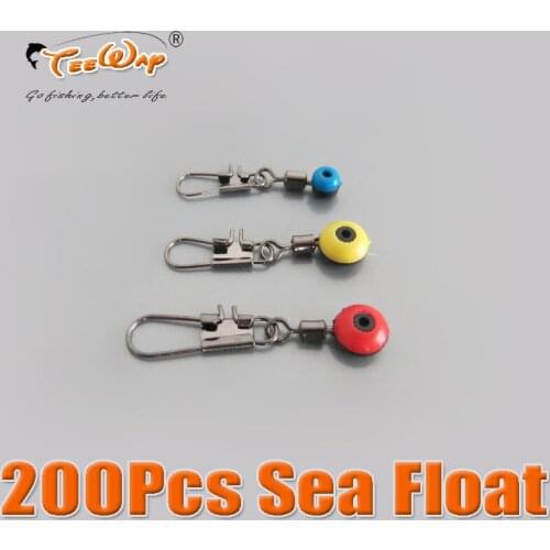 200pcs/lot sea fishing lure ring ocean space bean,float connecter with rolling swivels+safety pin,fishing trackle three size