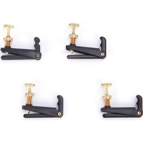 4pcs Metallic Material Violin Fine Tuner Adjuster Copper Plating Screws for 3/4 4/4 Size Violin Accessories