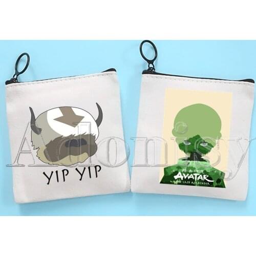 Avatar The Last Airbender Canvas Coin Purse Coin Purse Collection Canvas Bag Small Wallet Zipper Key Bag Hand Gift