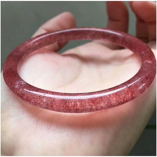 Free Shipping fine jewelry Natural Ice Red Strawberry Quartz Crystal Bangle AAAA