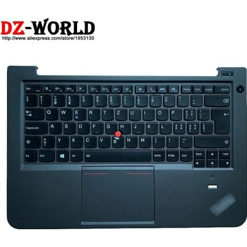 CH Swiss Backlit Keyboard with Shell Cover Palmrest Upper Case and Touchpad for Lenovo Thinkpad S3 S431 S440 Laptop 04X0982