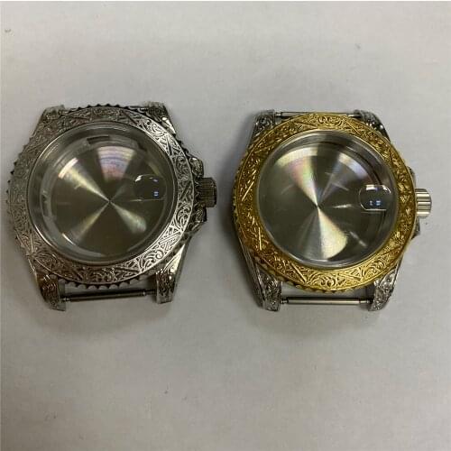 40MM Stainless Steel Watch Case for ETA2836 Miyota 8215 821A Automatic Mechanical Movement