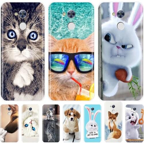 Phone Case For Huawei Honor 4C 5C 6C 6A Pro Soft TPU Silicone Cute Animals Painted Cover For Huawei Honor 4X 5A 5X 6 6X 5C