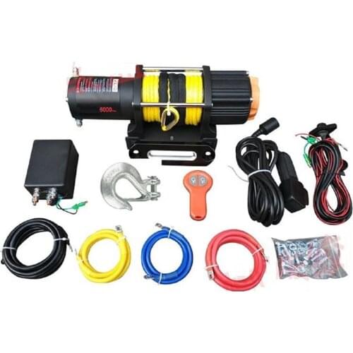 6000LB 12V electric winch with wireless remote control Car truck auto barge trailer hand tool puller flexible rope repair tool