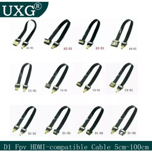FPV D1-C1234 D1234 FPC Ribbon Flat Micro Mini HDMI-compatible Cable Pitch 20pin For HD-HDTV FPV Multicopter Aerial Photography