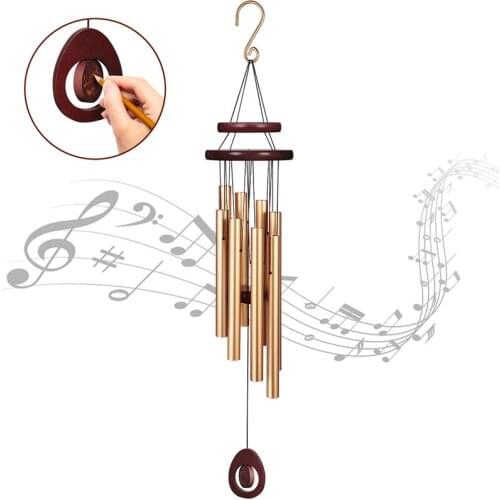 HOMEMAXS 8 Tubes Wind Chimes Chapel Musical Windchimes Door Wall Window Hanging Home Decoration Balcony Ornaments