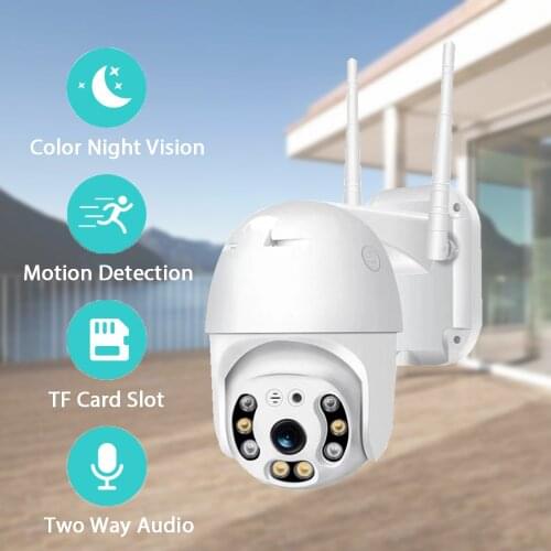 1080P Outdoor Wireless IP Camera Auto-Tracking 2MP ​​PTZ AI Human Detection Home Security WIFI Dome Camera Motion Detection