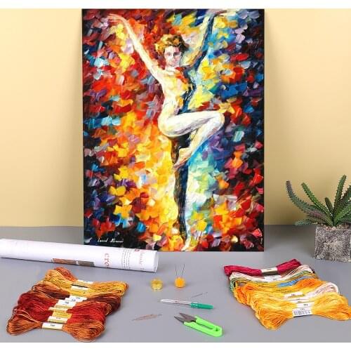 Refinement Pre-Printed 11CT Cross-Stitch DIY Embroidery Set DMC Threads Craft Painting Handmade Knitting Promotions Stamped