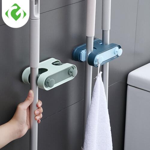 Adhesive Multi-Purpose Hooks Wall Mounted Mop Organizer Holder RackBrush Broom Hanger Hook Kitchen bathroom Strong Hooks GUANYAO