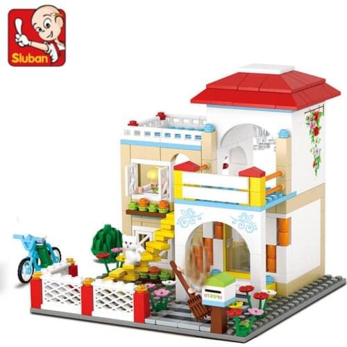 380pcs Sluban Building Block Girl Friends Dream Sweet Home Educational Bricks Toy For Children christmas birthday Present 0533