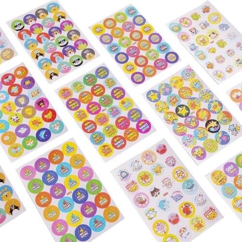 Creative Letter Cute Cartoon Bubble Stickers Primary School Kindergarten Encourage Reward English Evaluation Models Stickers