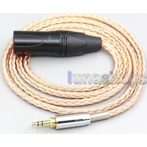 LN006840 XLR 4 Pole 6.5mm 16 Core 99% 7N OCC Earphone Cable For Audio-Technica ATH-pro500mk2 ATH-PRO700MK2 PRO5V M50 M50RD
