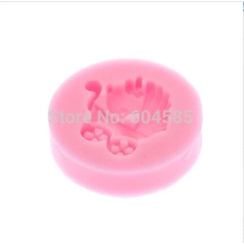 Mini baby carriage Fondant Mold Silicone Sugar mold Craft Molds DIY gumpaste flowers Cake Decorating