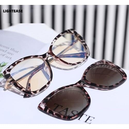 Multi-purpose Polarized Sun Glasses For Women Anti Blue Light Computer Glasses Women Spectacles With Sunglasses Lens Glasses