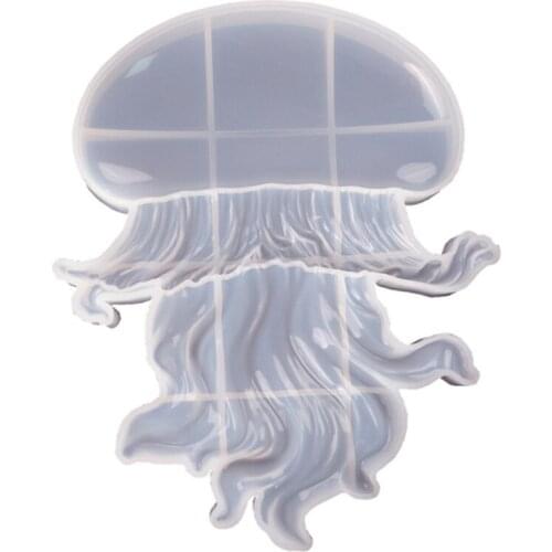 L5YA Jellyfish Modeling Resin Molds Ocean Themes Candle Making Mould for Kids Teens