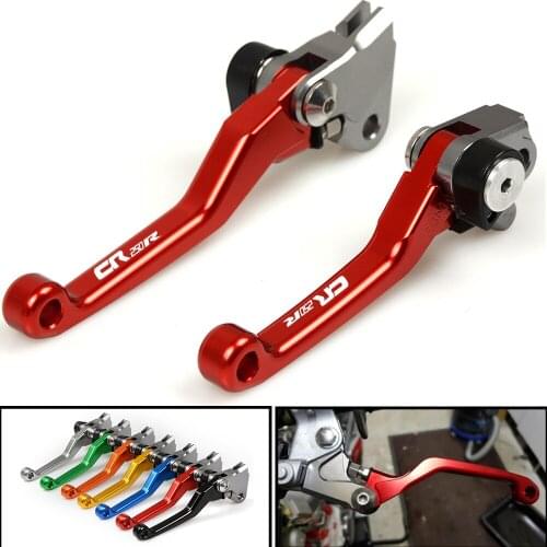 Motorcycle Dirt Bike Brake Clutch Lever LOGO For Honda CR250R CR 250 R 1992-2003 CR250R 2004-2007 Pit Bike Brake Clutch Handle