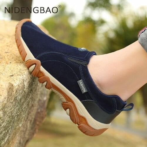 2021 High Quality Brand Men Shoes Leather Loafers Shoes Breathable Spring Autumn Casual Shoes Outdoor Non Slip Men Sneakers