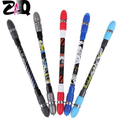 New creative 22cm Slip Coated Spinning Pen Champion Spinning Rolling Pen Ball Point Refill Matting Pen Finger Playing 267