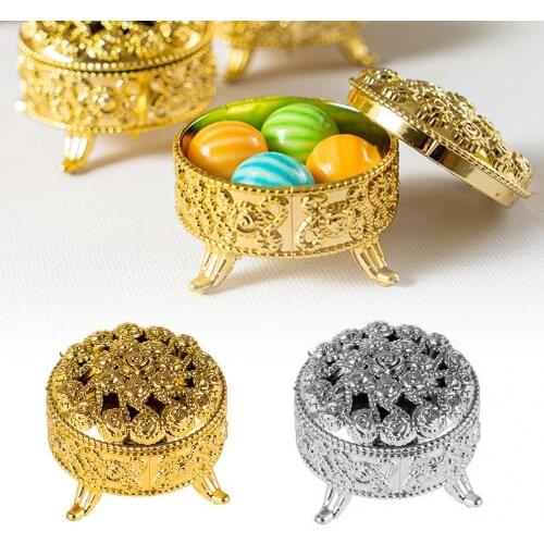 Portable Wedding Trinket Box Candy Container Souvenir Gift Case Home Table Decor Storage Display Holder Wholesale