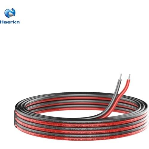 PVC 18awg RGB Extension Cable Wire Cord 2 Conductor Parallel Wire 164ft [Black 82ft Red 82ft] 25M Strands Tinned Copper